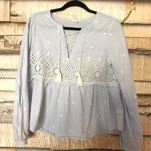 Cotton Eyelet blouse by GAP, size S.